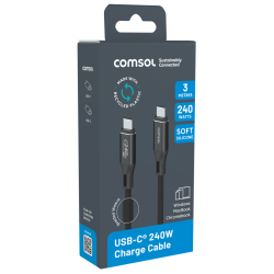 Comsol 3m USB-C to USB-C Charge Cable 240W
