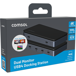 Comsol Dual Monitor USB4 Docking Station