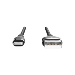 2m USB-A to Lightning Cable Reinforced with Aramid Fibre - Black