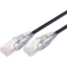 30cm 10GbE Ultra Thin Cat 6A UTP Snagless Patch Cable LSZH (Low Smoke Zero Halogen) - Black