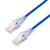 30cm 10GbE Ultra Thin Cat 6A UTP Snagless Patch Cable LSZH (Low Smoke Zero Halogen) - Blue