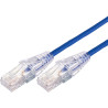 30cm 10GbE Ultra Thin Cat 6A UTP Snagless Patch Cable LSZH (Low Smoke Zero Halogen) - Blue