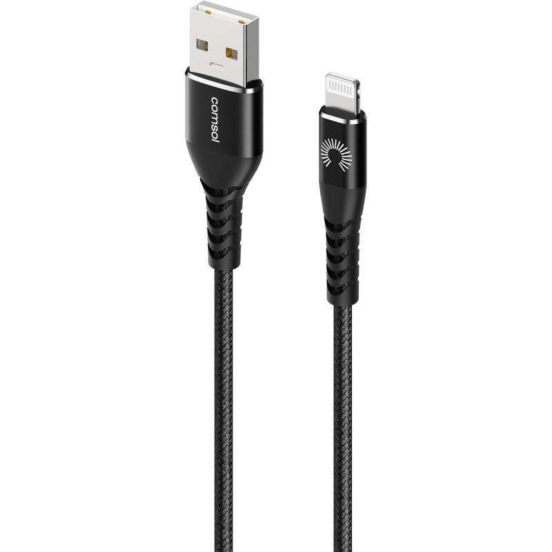 3m USB-A to Lightning Cable Reinforced with Aramid Fibre - Black