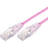 1m 10GbE Ultra Thin Cat 6A UTP Snagless Patch Cable LSZH (Low Smoke Zero Halogen) - Pink
