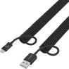 1.2m Apple Lightning to USB Cable - Coiled Black
