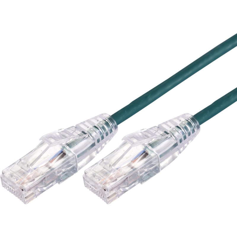 2m 10GbE Ultra Thin Cat 6A UTP Snagless Patch Cable LSZH (Low Smoke Zero Halogen) - Green