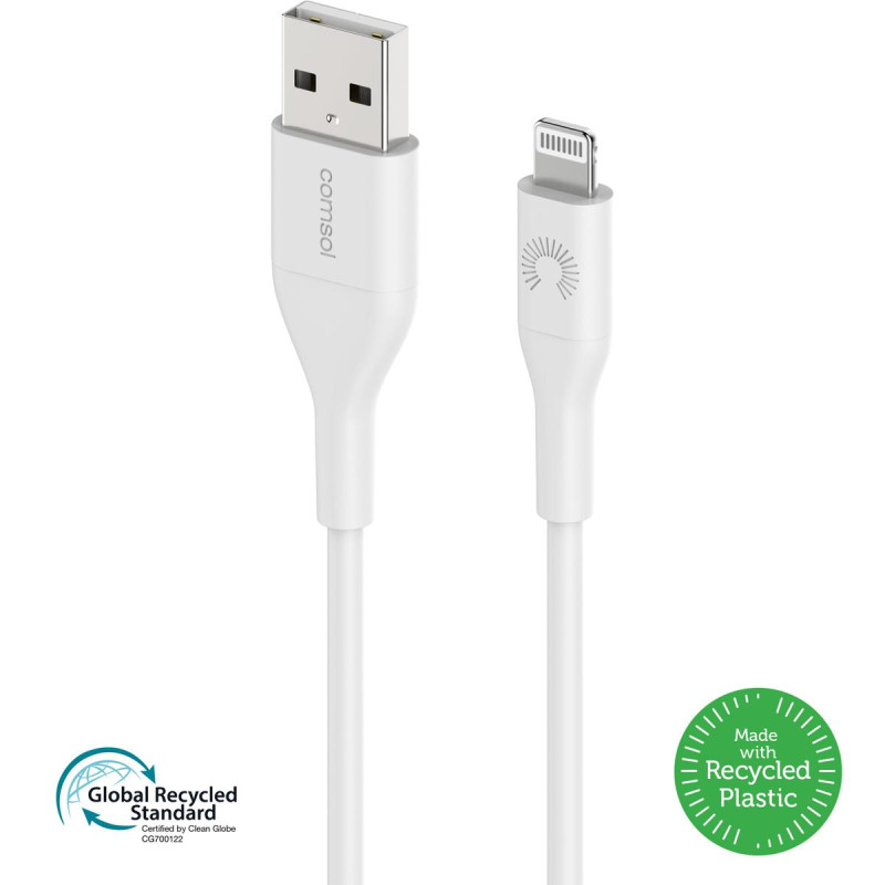 1.2m GRS Certified USB-A to Lightning Cable - White