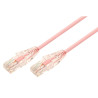 3m 10GbE Ultra Thin Cat 6A UTP Snagless Patch Cable LSZH (Low Smoke Zero Halogen) - Salmon Pink