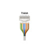 3m 10GbE Ultra Thin Cat 6A UTP Snagless Patch Cable LSZH (Low Smoke Zero Halogen) - Salmon Pink