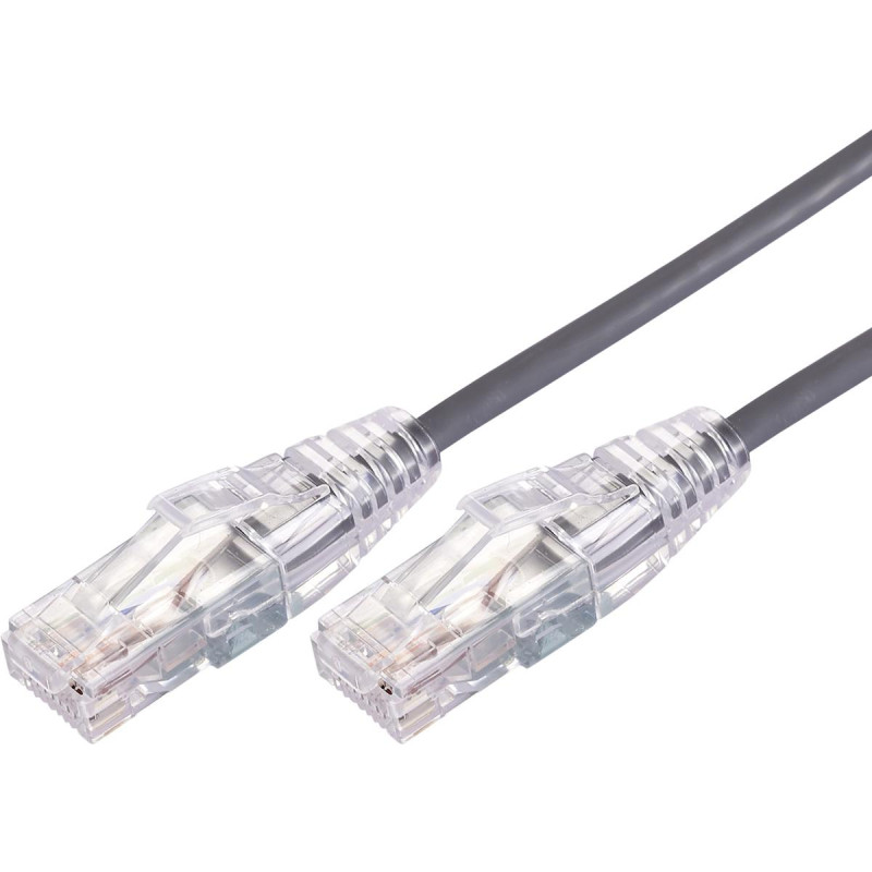 5m 10GbE Ultra Thin Cat 6A UTP Snagless Patch Cable LSZH (Low Smoke Zero Halogen) - Grey