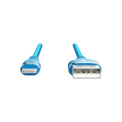 1.2m USB-A to Lightning Cable Reinforced with Aramid Fibre - Blue