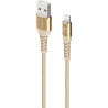 1.2m USB-A to Lightning Cable Reinforced with Aramid Fibre - Gold