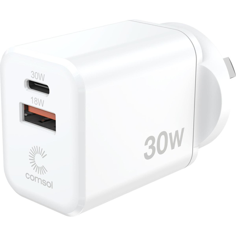 Comsol Dual Port Wall Charger 30W