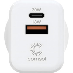 Comsol Dual Port Wall Charger 30W