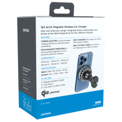 Comsol Qi2 Cooling Wireless Car Charger Vent/Dash