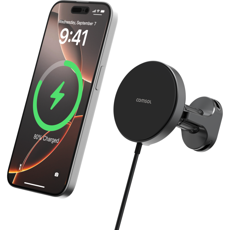Comsol Qi2 Magnetic Wireless Car Charger Vent/Dash
