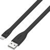 25cm Apple Lightning to USB Cable - Silicone Black