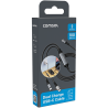 Comsol 2m Black USB-C to 2 x USB-C Dual Charge Cable 100W
