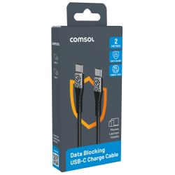 Comsol 2m USB-C to USB-C Data Blocking Cable