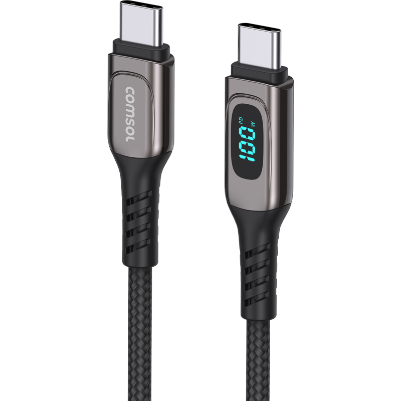 Comsol 2m USB-C to USB-C LED Display Cable