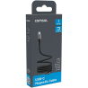 Comsol 1m Black USB-C to USB-C Magnetic Coiled Charge & Sync Cable