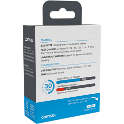 Comsol 20W Single Port USB-C Car Charger