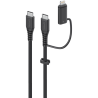 Comsol 1.2m USB-C to C with Lightning Adapter Cable