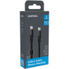 Comsol 3m USB-C to USB-C Soft Silicone & Fabric Charge & Sync Cable