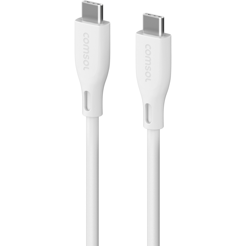 Comsol 2m USB-C to USB-C Super Soft Silicone Charge & Sync Cable