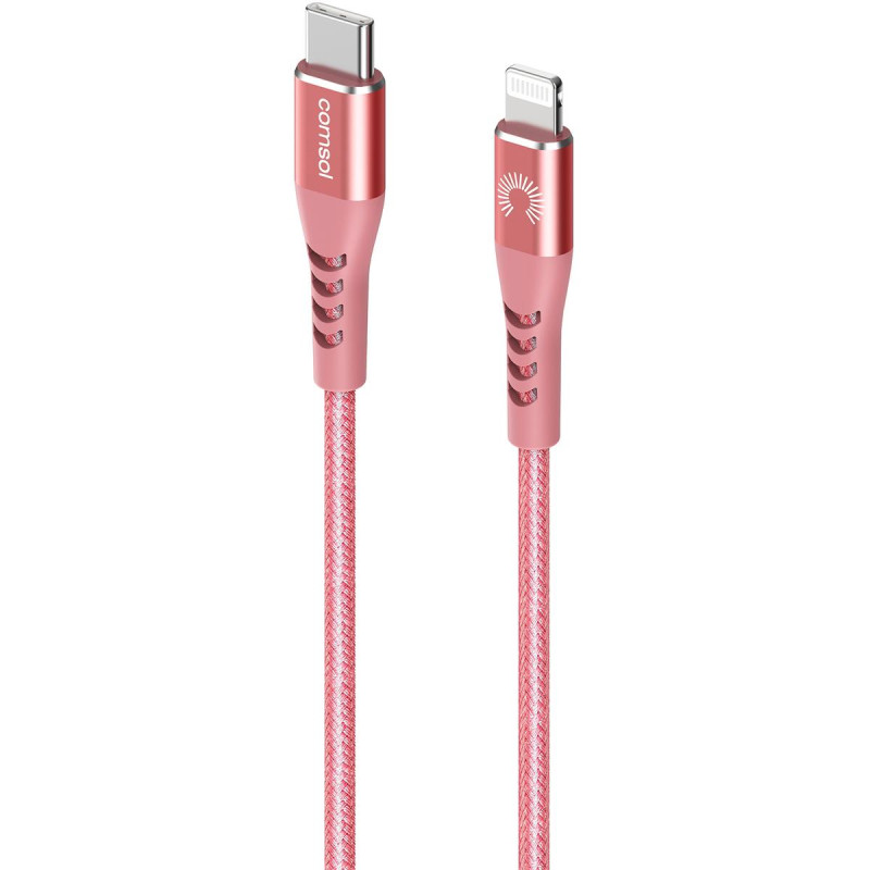 3m USB-C to Lightning Cable Reinforced with Aramid Fibre - Pink