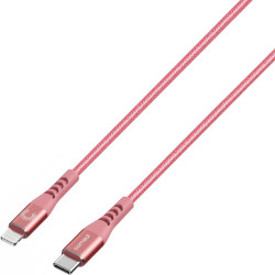 3m USB-C to Lightning Cable Reinforced with Aramid Fibre - Pink