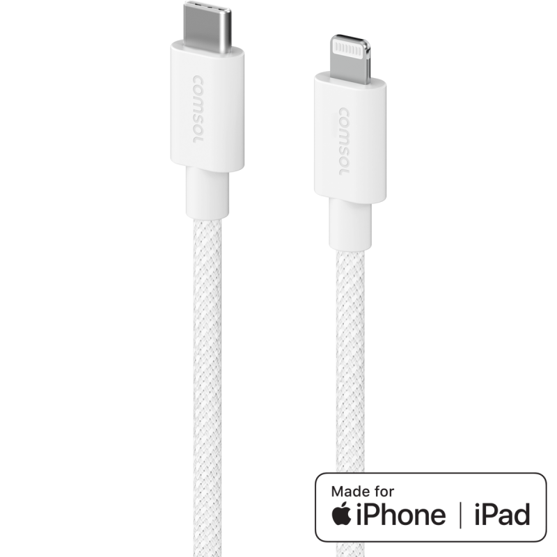 Comsol 2m White USB-C to Lightning Cable Charge & Sync Cable