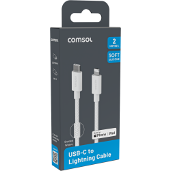Comsol 2m White USB-C to Lightning Cable Charge & Sync Cable