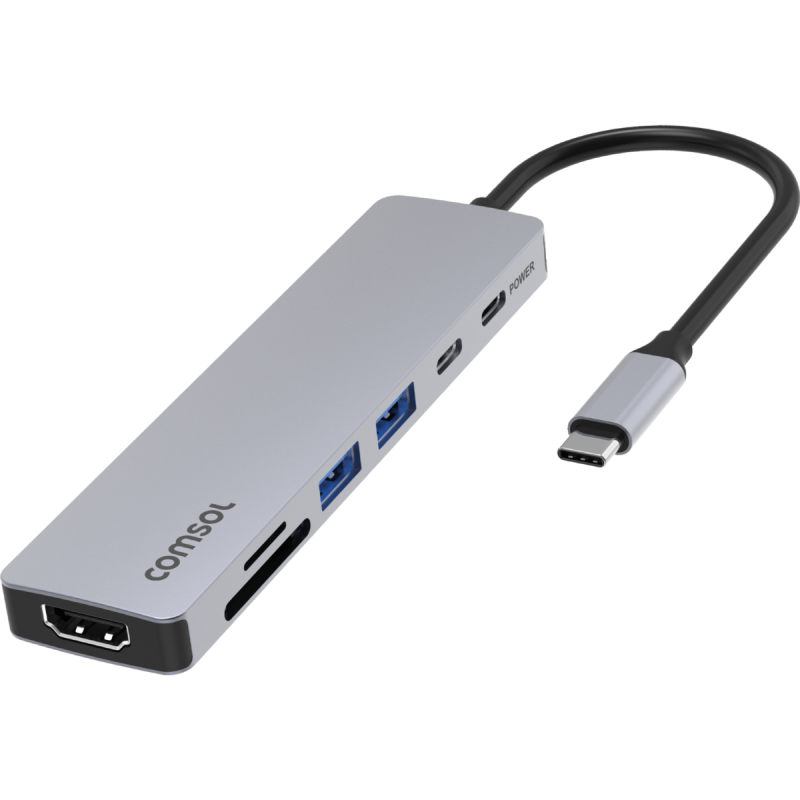 Comsol USB-C to 4K HDMI Dock with SD Card Reader br /