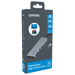 Comsol USB-C to 4K HDMI Dock with SD Card Reader br /