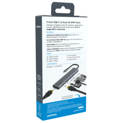 Comsol USB-C to Dual HDMI 4K with Card Reader