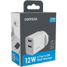 Comsol 12W 2 Port USB-A Wall Charger