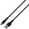 2m USB-A to USB-C Cable Reinforced with Aramid Fibre - Black