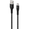 3m USB-A to USB-C Cable Reinforced with Aramid Fibre - Black