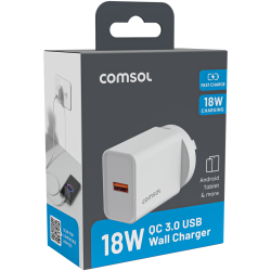 Comsol 18W QC 3.0 USB-A Wall Charger