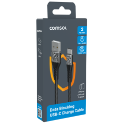 Comsol 2m USB-A to USB-C Data Blocking Cable