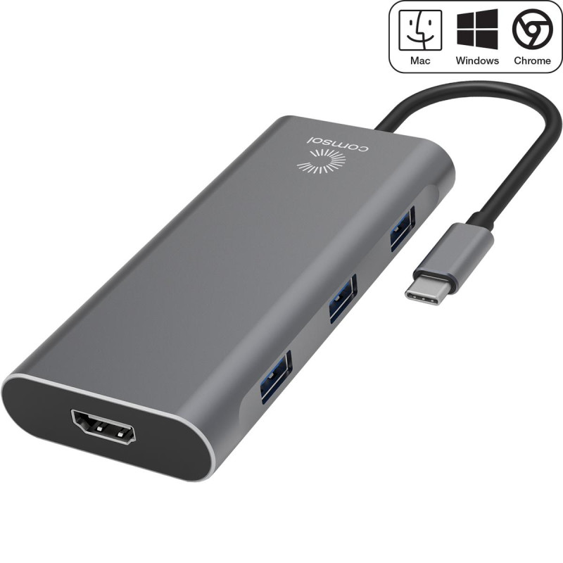 USB-C DisplayLink Dual 2K HDMI Multi-Port Adapter