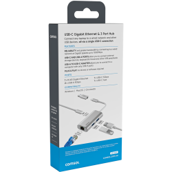 Comsol USB-C Gigabit Ethernet & 3 Port Hub