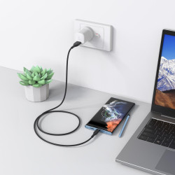 1.2m GRS Certified USB-A to USB-C Cable - Black