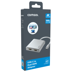 Comsol USB-C to Dual 4K HDMI Adapter