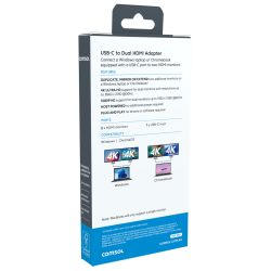 Comsol USB-C to Dual 4K HDMI Adapter