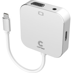 USB-C to HDMI + VGA + USB3.0 + 3.5mm Audio Adapter