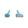 1.2m USB-A to USB-C Cable Reinforced with Aramid Fibre - Blue