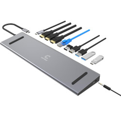 USB-C Windows DP-Alt Triple 4K HDMI Multi-Port Adapter