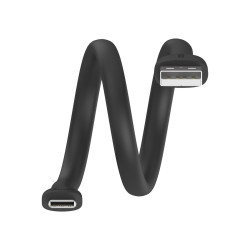 Comsol USB-A to USB-C Cable Silicone 25cm Black